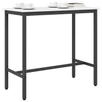Produktbild för bord Vit 100 x 50 x 91 cm Konstruerat trä och stål