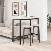 Produktbild för bord Vit 100 x 50 x 91 cm Konstruerat trä och stål
