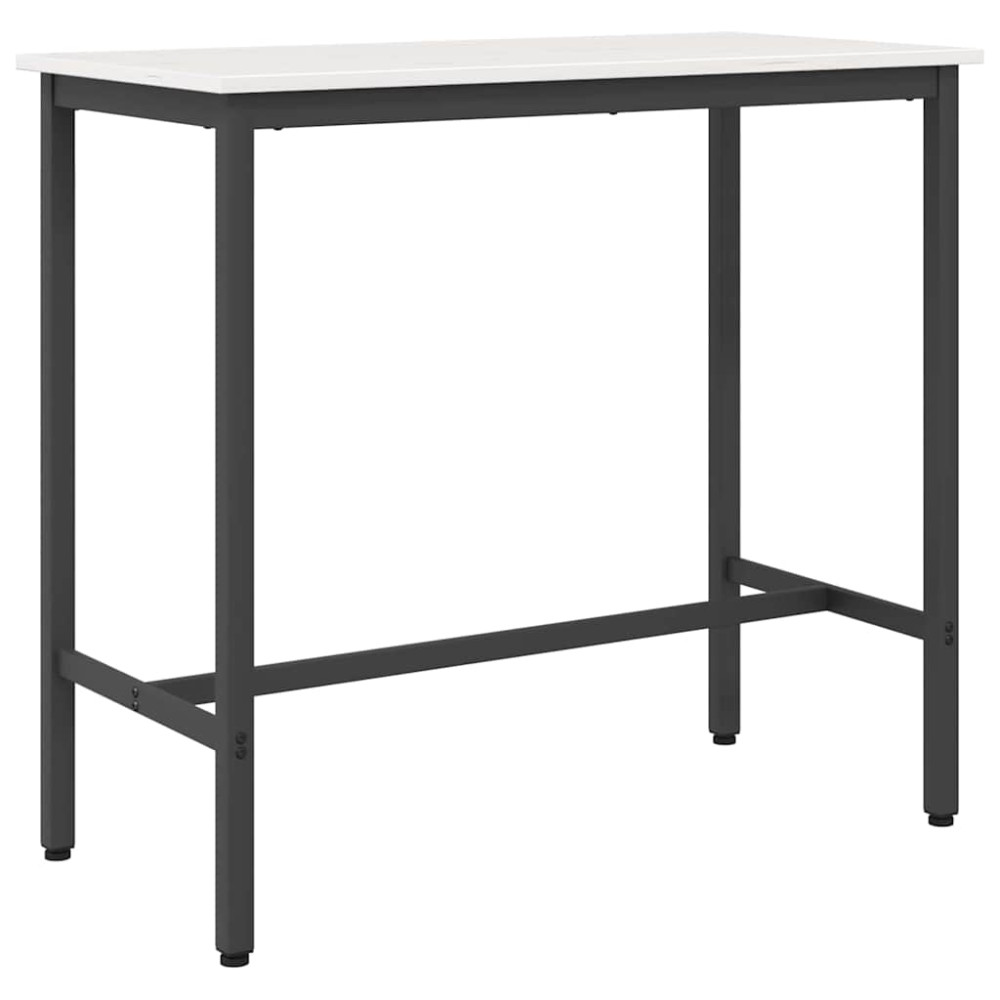 Produktbild för bord Vit 100 x 50 x 91 cm Konstruerat trä och stål