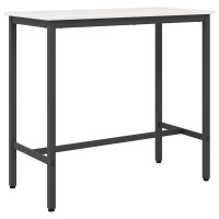 Produktbild för bord Vit 100 x 50 x 91 cm Konstruerat trä och stål