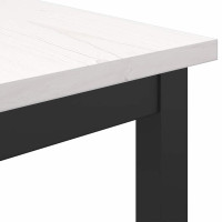 Produktbild för bord Vit 100 x 50 x 91 cm Konstruerat trä och stål