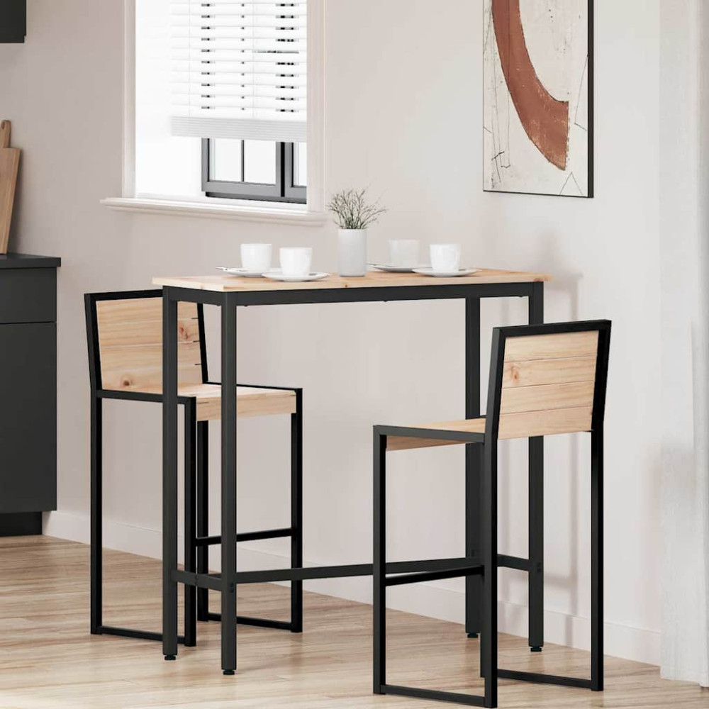 Produktbild för bord Naturfärg 100 x 40 x 101 cm Konstruerat trä och stål