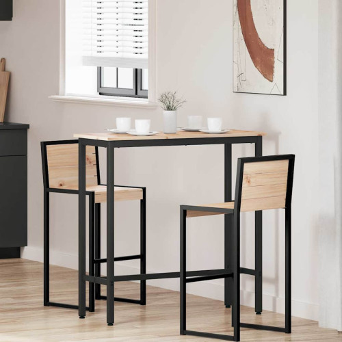 vidaXL bord Naturfärg 100 x 40 x 101 cm Konstruerat trä och stål