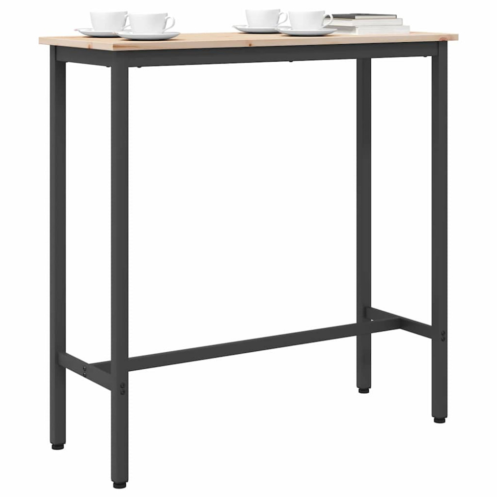 Produktbild för bord Naturfärg 100 x 40 x 101 cm Konstruerat trä och stål