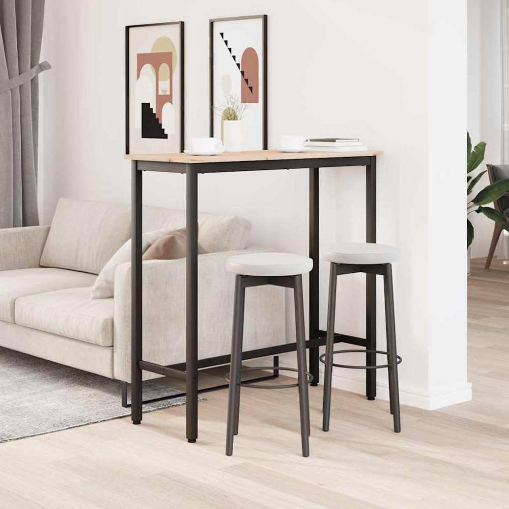 Produktbild för bord Naturfärg 100 x 40 x 101 cm Konstruerat trä och stål