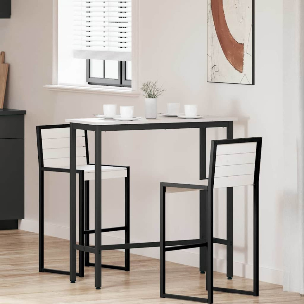 Produktbild för bord Vit 100 x 40 x 101 cm Konstruerat trä och stål