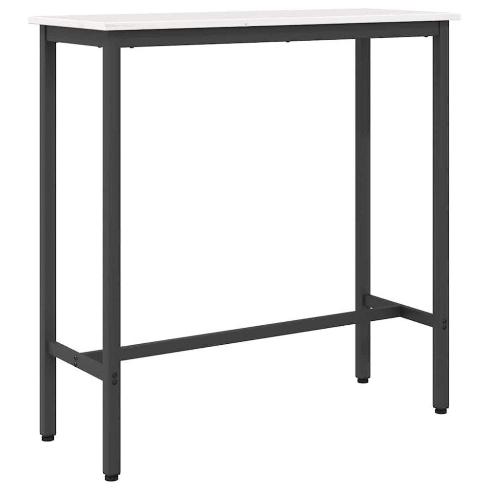 Produktbild för bord Vit 100 x 40 x 101 cm Konstruerat trä och stål