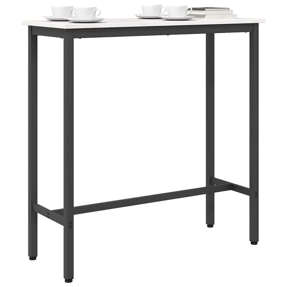 Produktbild för bord Vit 100 x 40 x 101 cm Konstruerat trä och stål