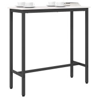 Produktbild för bord Vit 100 x 40 x 101 cm Konstruerat trä och stål