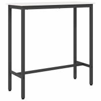 Produktbild för bord Vit 100 x 40 x 101 cm Konstruerat trä och stål