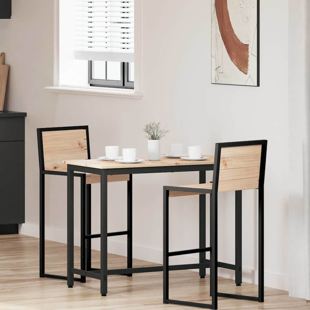 Produktbild för bord Naturfärg 100 x 50 x 77 cm Konstruerat trä och stål