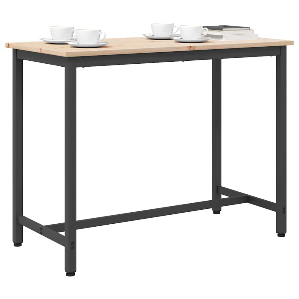Produktbild för bord Naturfärg 100 x 50 x 77 cm Konstruerat trä och stål