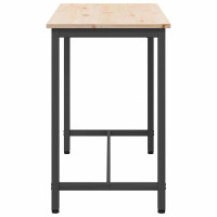 Produktbild för bord Naturfärg 100 x 50 x 77 cm Konstruerat trä och stål