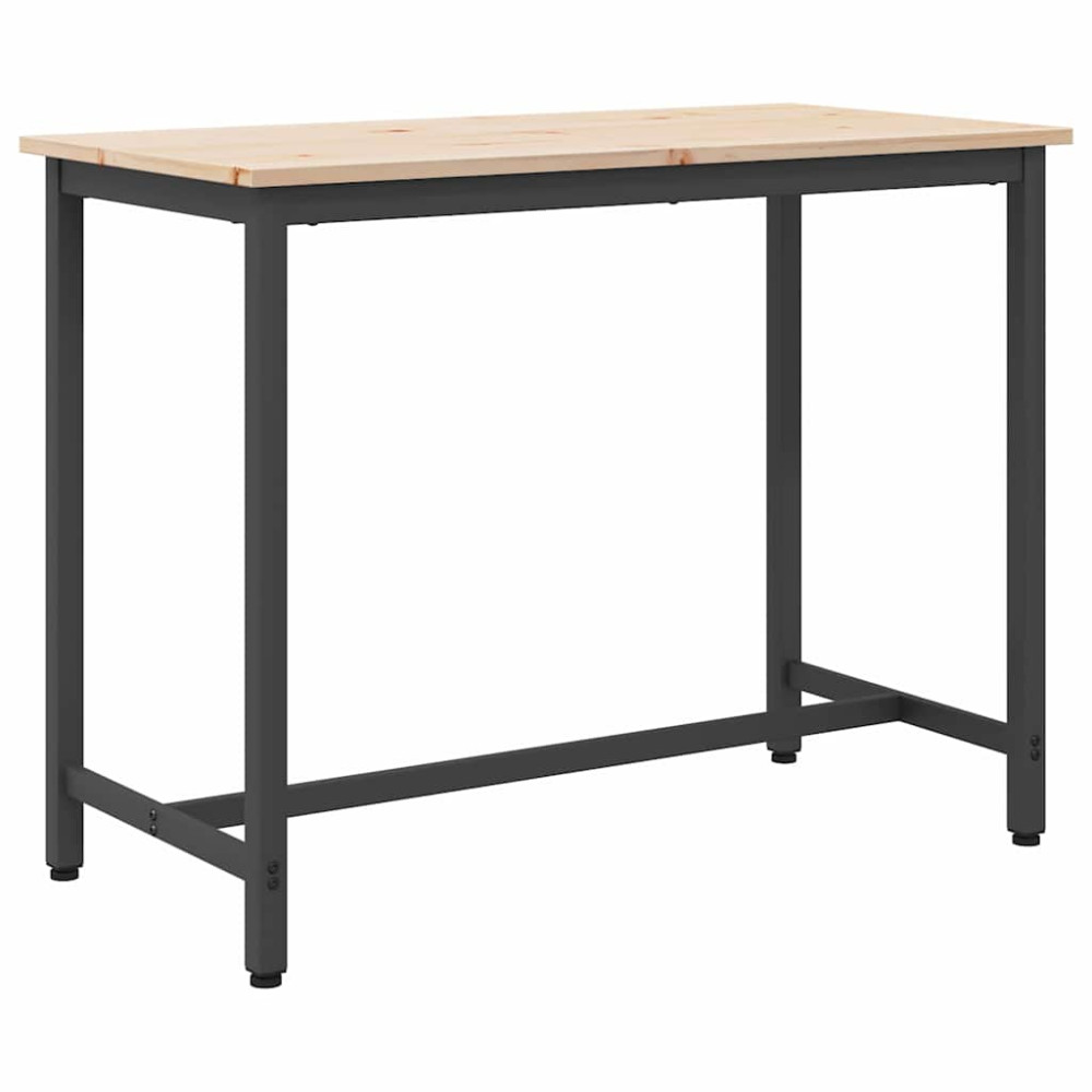 Produktbild för bord Naturfärg 100 x 50 x 77 cm Konstruerat trä och stål