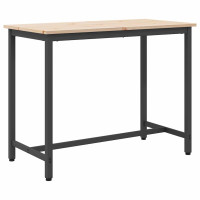 Produktbild för bord Naturfärg 100 x 50 x 77 cm Konstruerat trä och stål