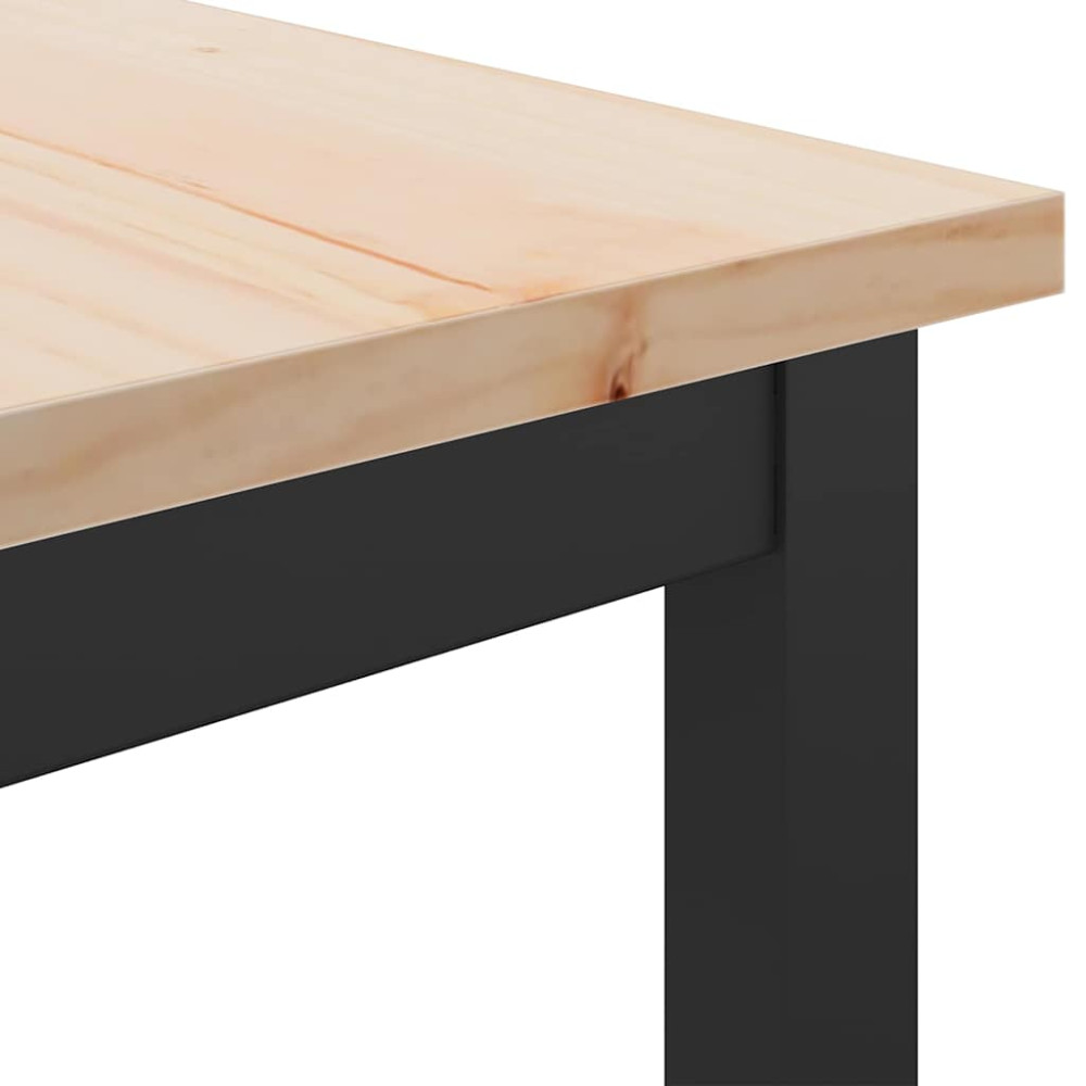 Produktbild för bord Naturfärg 100 x 50 x 77 cm Konstruerat trä och stål