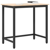 Produktbild för bord Naturfärg 80 x 50 x 77 cm Konstruerat trä och stål
