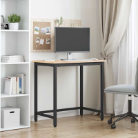 Produktbild för bord Naturfärg 80 x 50 x 77 cm Konstruerat trä och stål