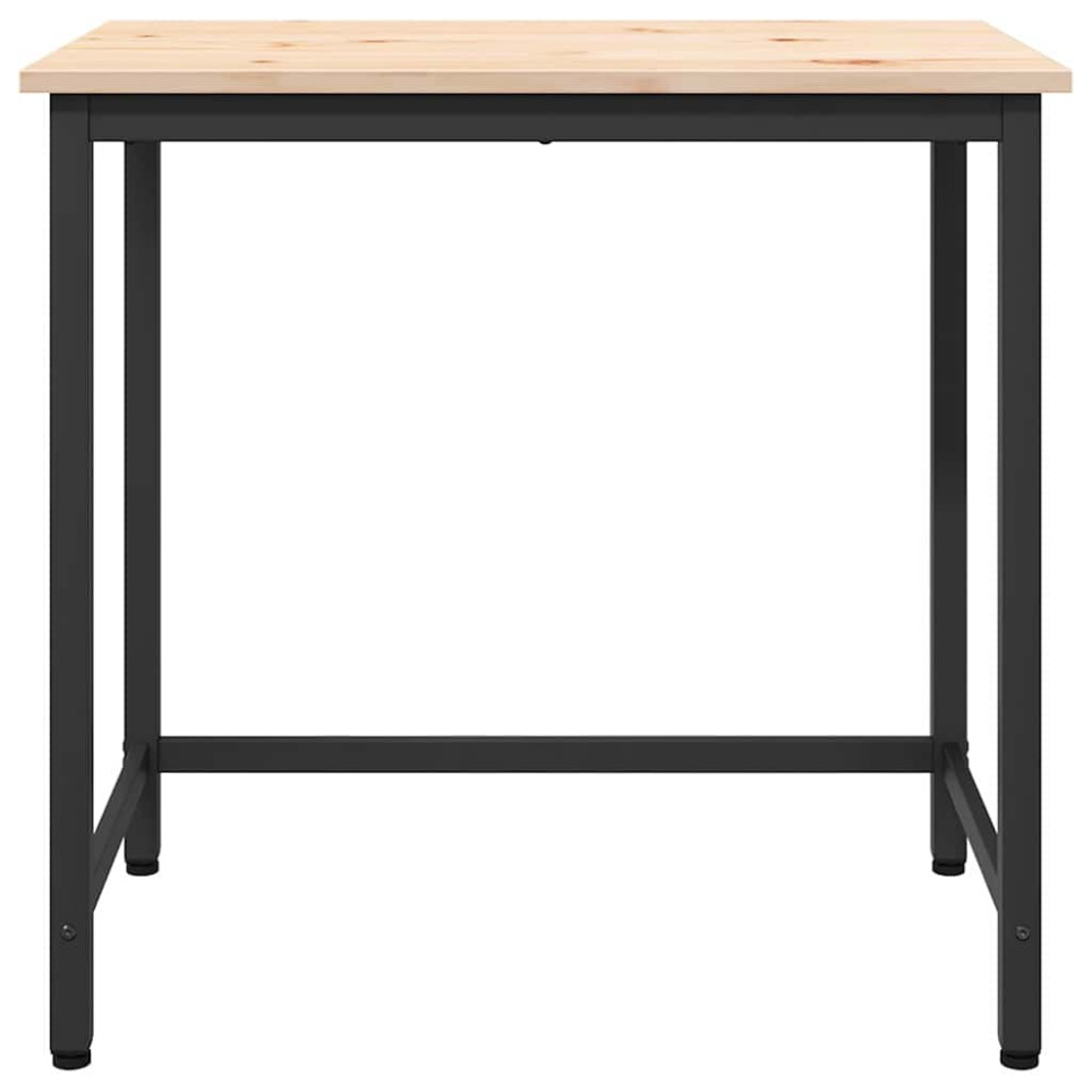 Produktbild för bord Naturfärg 80 x 50 x 77 cm Konstruerat trä och stål