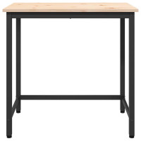 Produktbild för bord Naturfärg 80 x 50 x 77 cm Konstruerat trä och stål