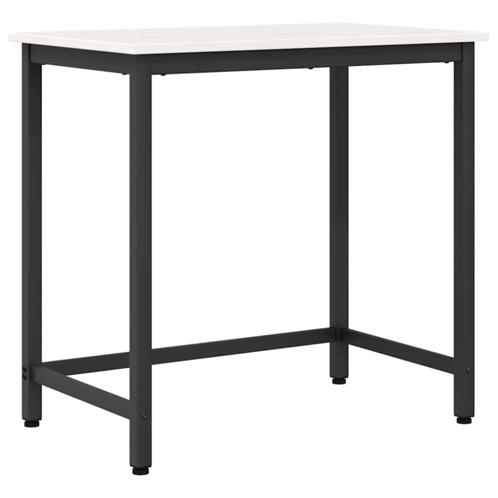 Produktbild för bord Vit 80 x 50 x 77 cm Konstruerat trä och stål