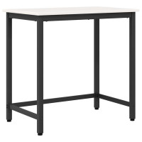 Produktbild för bord Vit 80 x 50 x 77 cm Konstruerat trä och stål