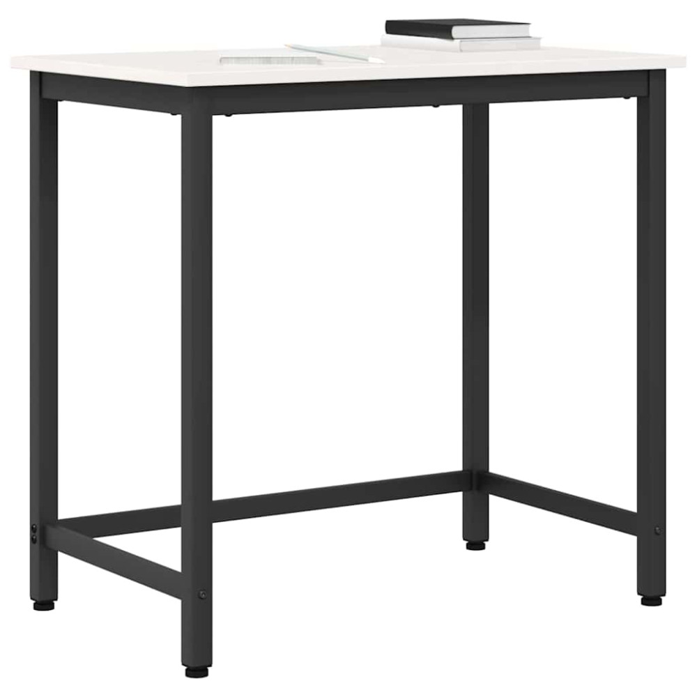 Produktbild för bord Vit 80 x 50 x 77 cm Konstruerat trä och stål