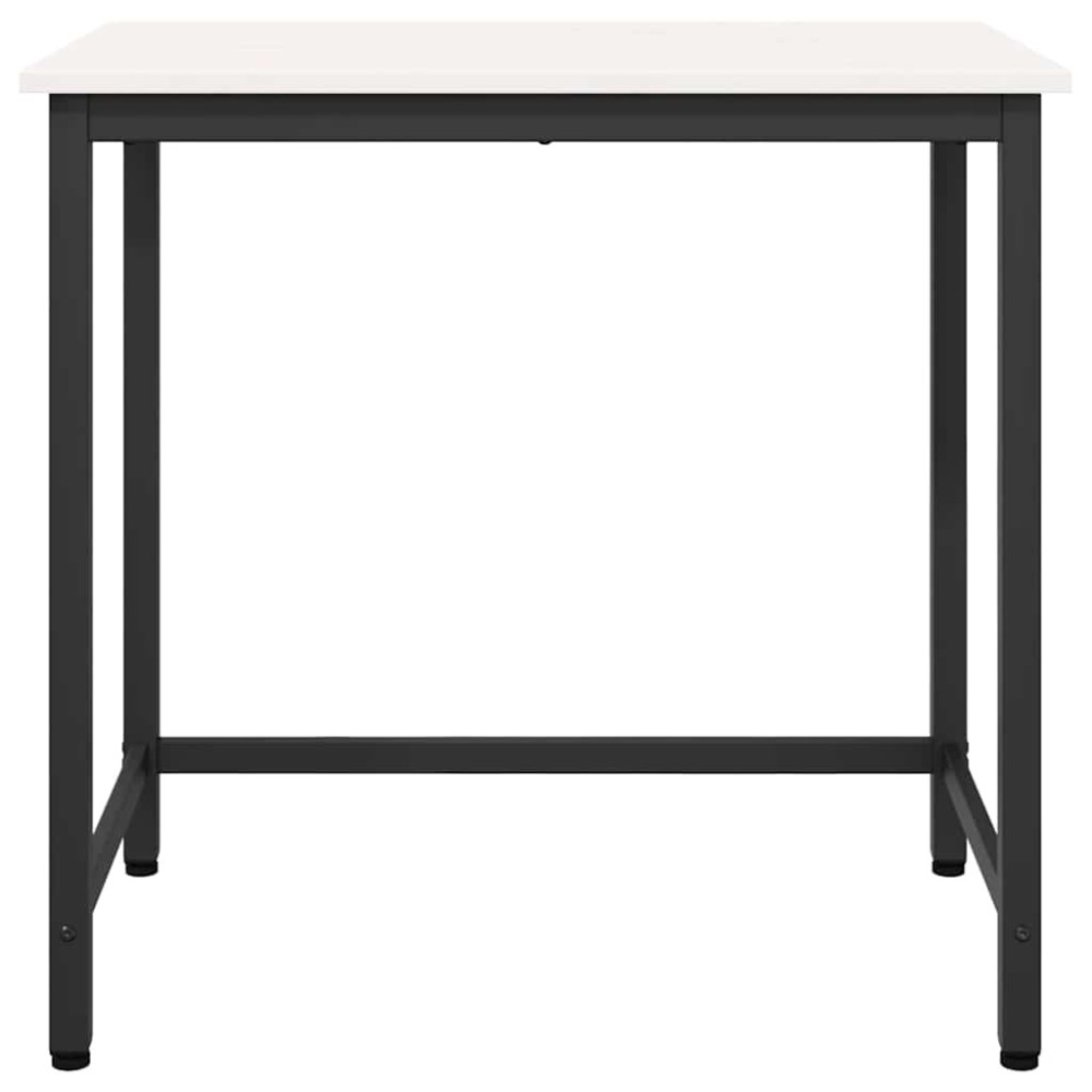 Produktbild för bord Vit 80 x 50 x 77 cm Konstruerat trä och stål