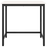 Produktbild för bord Vit 80 x 50 x 77 cm Konstruerat trä och stål