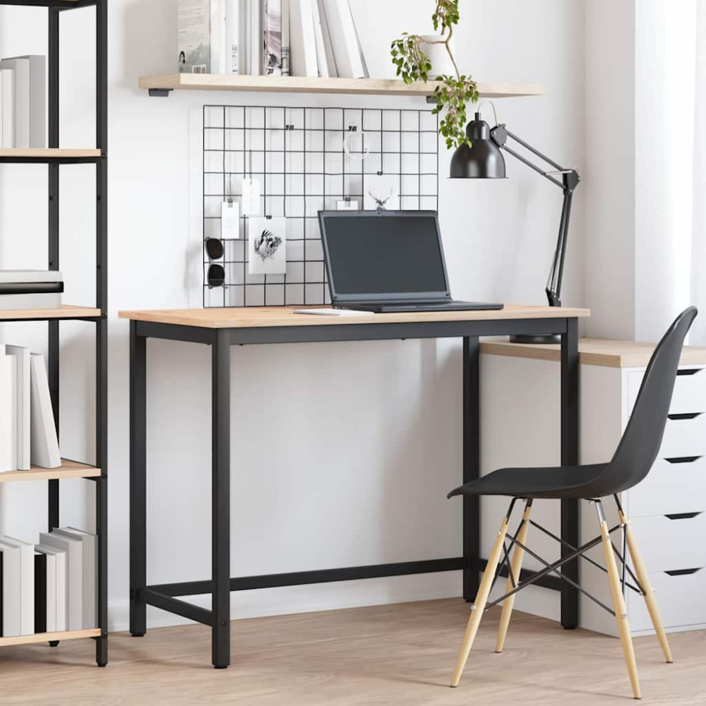 Produktbild för bord Naturfärg 100 x 50 x 77 cm Konstruerat trä och stål
