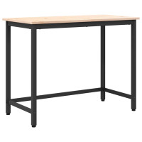Produktbild för bord Naturfärg 100 x 50 x 77 cm Konstruerat trä och stål