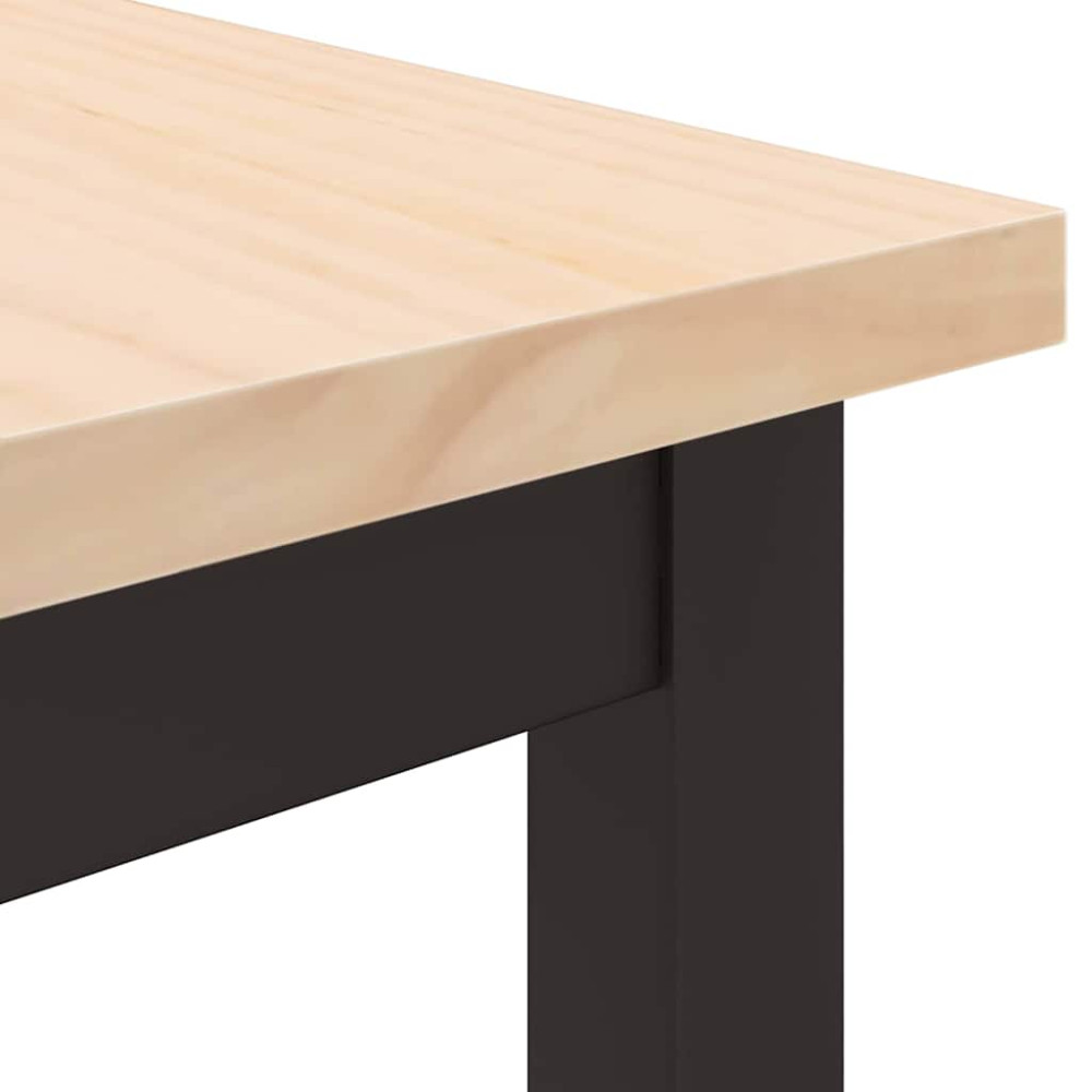 Produktbild för bord Naturfärg 100 x 50 x 77 cm Konstruerat trä och stål