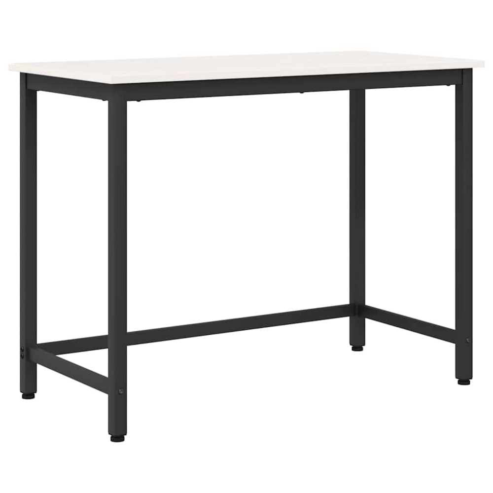 Produktbild för bord Vit 100 x 50 x 77 cm Konstruerat trä och stål