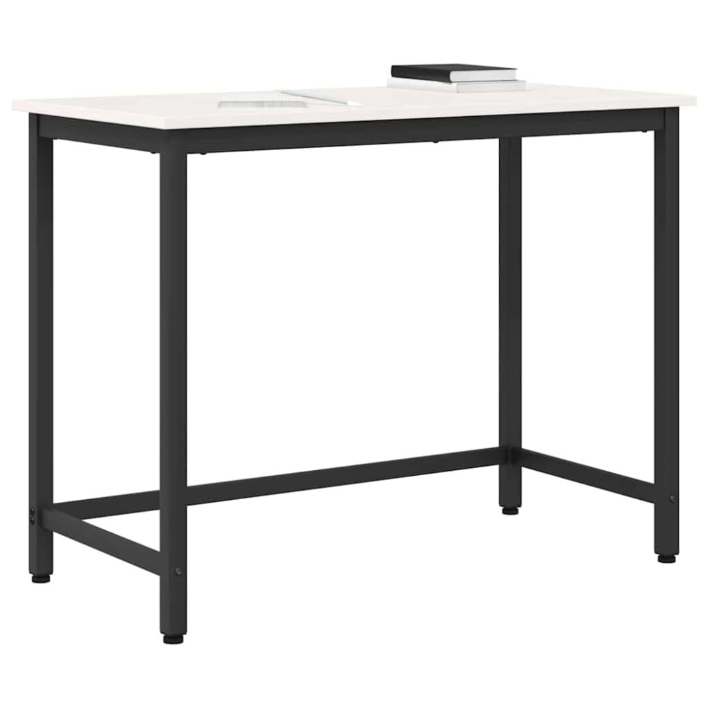Produktbild för bord Vit 100 x 50 x 77 cm Konstruerat trä och stål