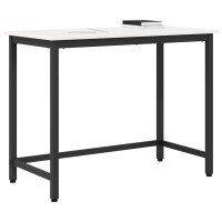 Produktbild för bord Vit 100 x 50 x 77 cm Konstruerat trä och stål