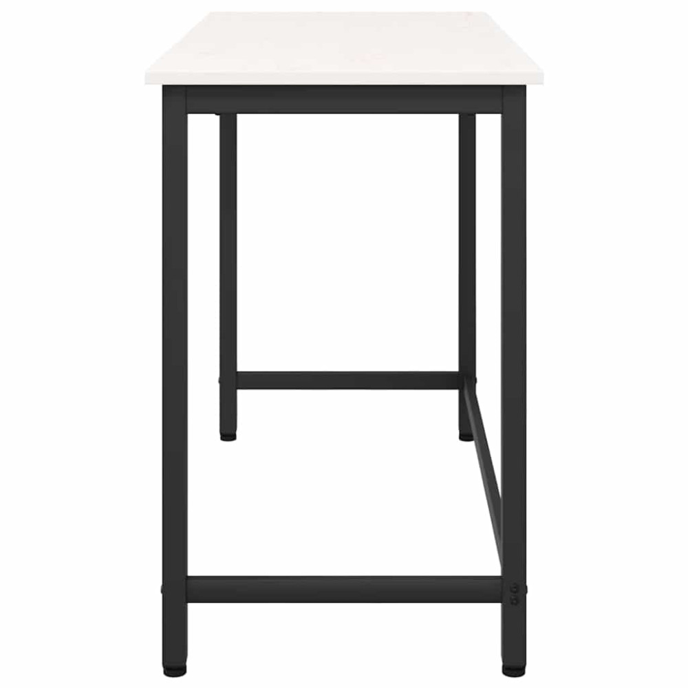 Produktbild för bord Vit 100 x 50 x 77 cm Konstruerat trä och stål