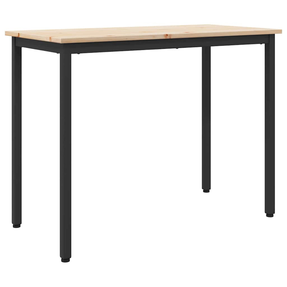 Produktbild för bord Naturfärg 100 x 50 x 77 cm Konstruerat trä och stål
