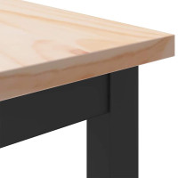 Produktbild för bord Naturfärg 100 x 50 x 77 cm Konstruerat trä och stål
