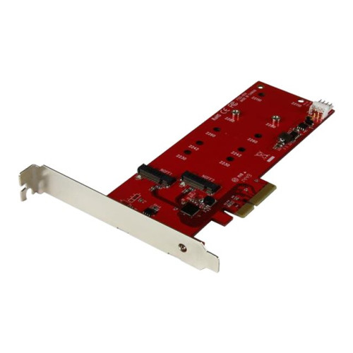 StarTech.com Startech 2x M.2 SATA SSD Controller Card - PCIe - PCI Express M.2 SATA III Controller - NGFF Card Adapter (PEX2M2) - kontrollerkort - M.2 Card / SATA 6Gb/s - PCIe 2.0 x2