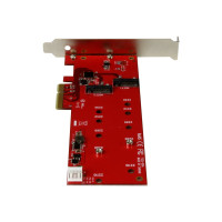 Produktbild för Startech 2x M.2 SATA SSD Controller Card - PCIe - PCI Express M.2 SATA III Controller - NGFF Card Adapter (PEX2M2) - kontrollerkort - M.2 Card / SATA 6Gb/s - PCIe 2.0 x2
