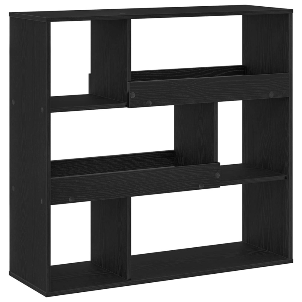 Produktbild för Bokhylla Svart Ek 100 x 33 x 94,5 cm Konstruerat trä