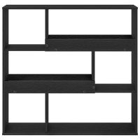 Produktbild för Bokhylla Svart Ek 100 x 33 x 94,5 cm Konstruerat trä