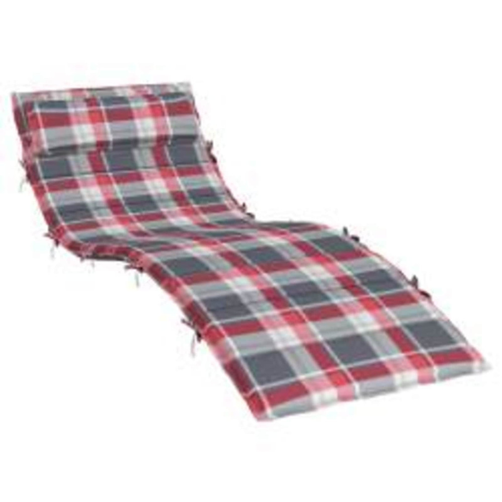 Produktbild för Solsängkudde Röd och grå 178 x 60 x 4 cm Oxford tyg