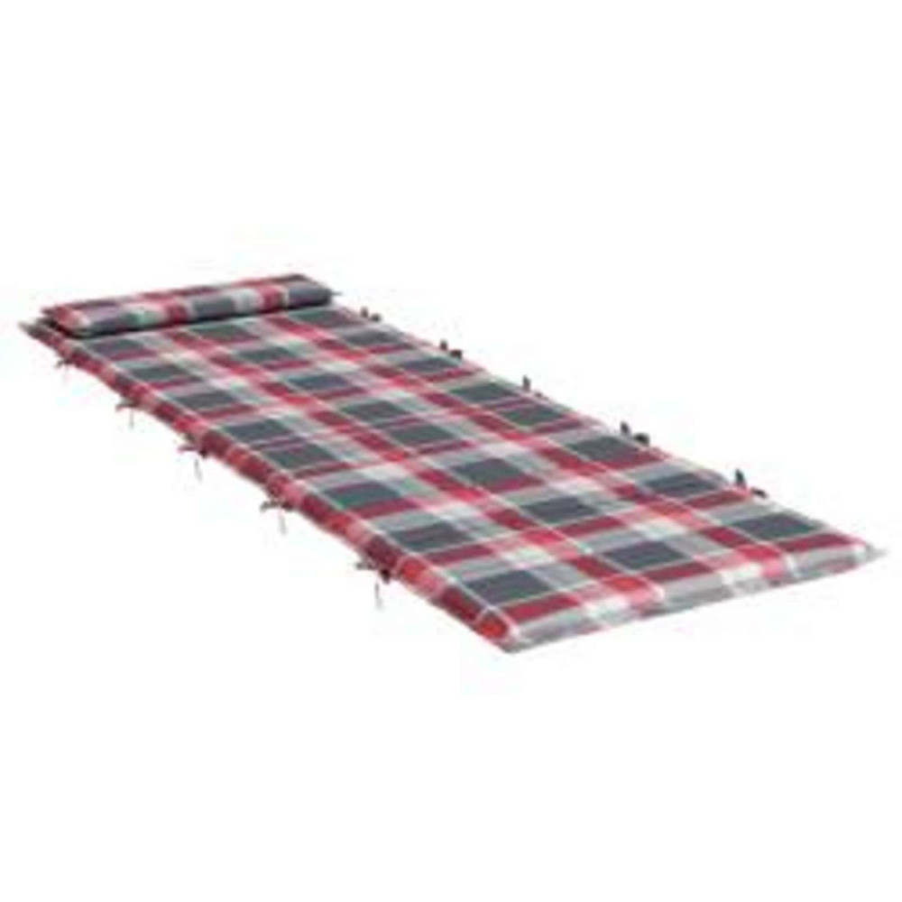 Produktbild för Solsängkudde Röd och grå 178 x 60 x 4 cm Oxford tyg