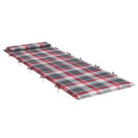 Produktbild för Solsängkudde Röd och grå 178 x 60 x 4 cm Oxford tyg