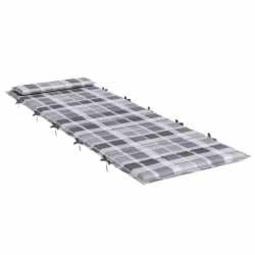 Produktbild för Solsängkudde Grå 178 x 60 x 4 cm Oxford tyg