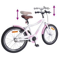 Produktbild för Barncykel 20 Tum för 6-11 år gamla Ljusrosa