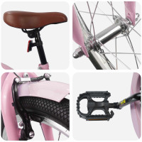 Produktbild för Barncykel 20 Tum för 6-11 år gamla Ljusrosa