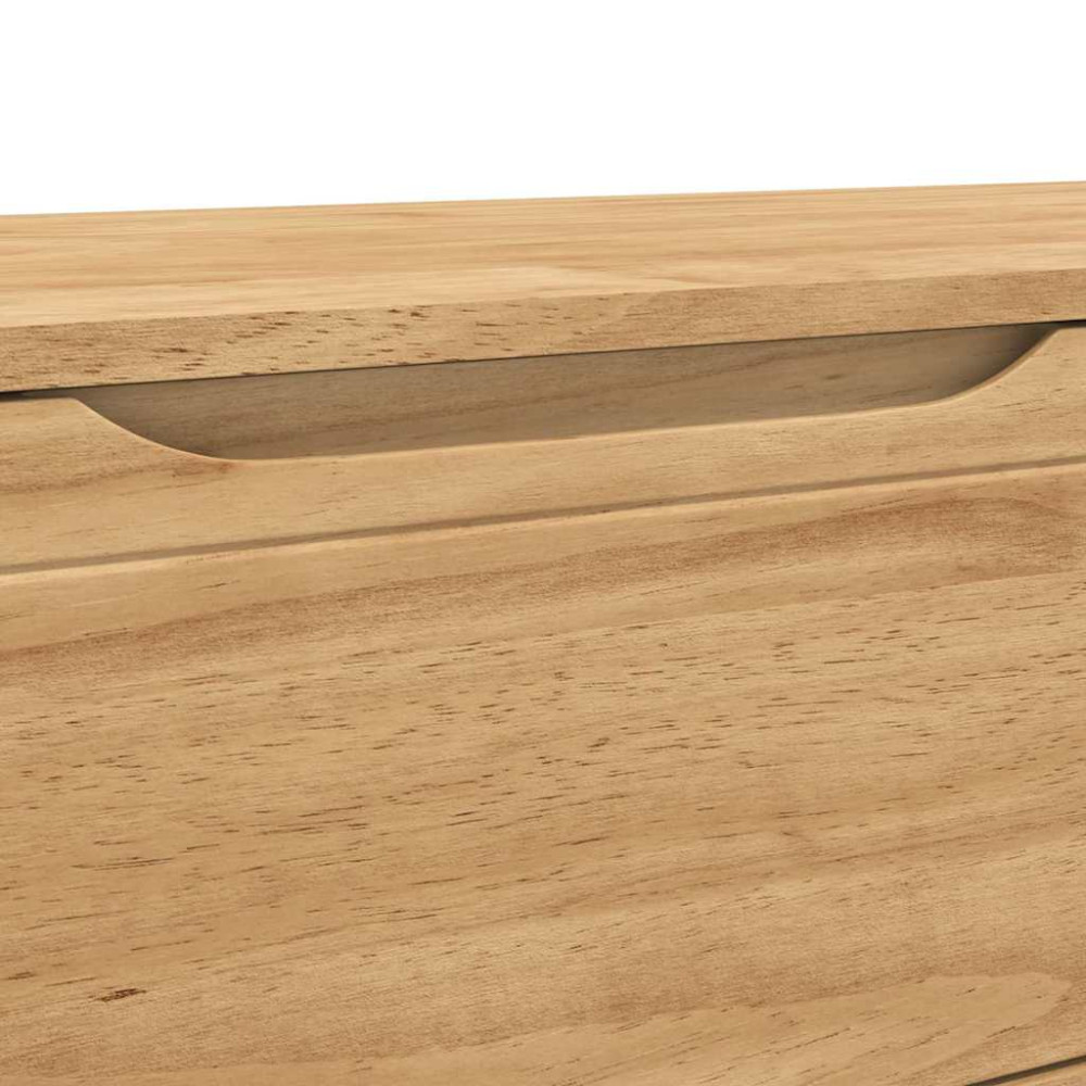 Produktbild för Hallbänk med låda FLORO Vaxbrun 115 x 40 x 45 cm Massiv furu