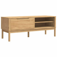 Produktbild för Hallbänk med låda FLORO Vaxbrun 115 x 40 x 45 cm Massiv furu